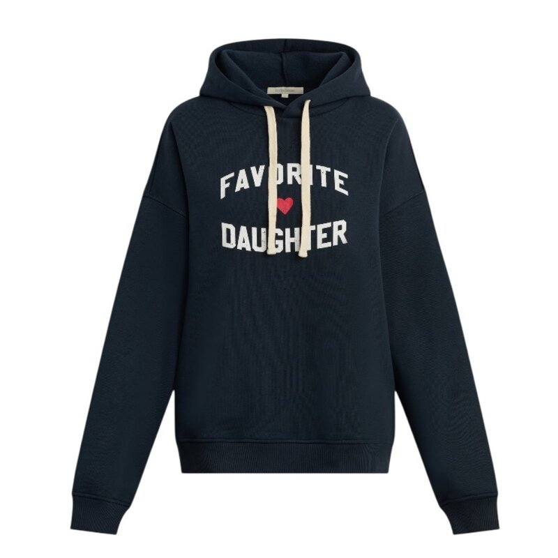 FAVORITE DAUGHTER THE HEART HOODIE NAVY/WHITE