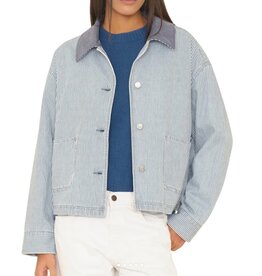 XIRENA BALDWIN JACKET BLUE RAILROAD