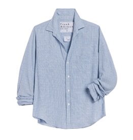 Frank & Eileen Barry Tailored Button Up Shirt Light Blue Plaid