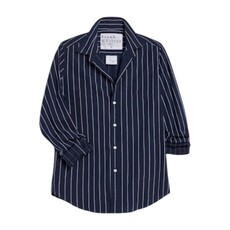 Frank & Eileen Barry White Navy Stripe