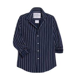 Frank & Eileen Barry White Navy Stripe