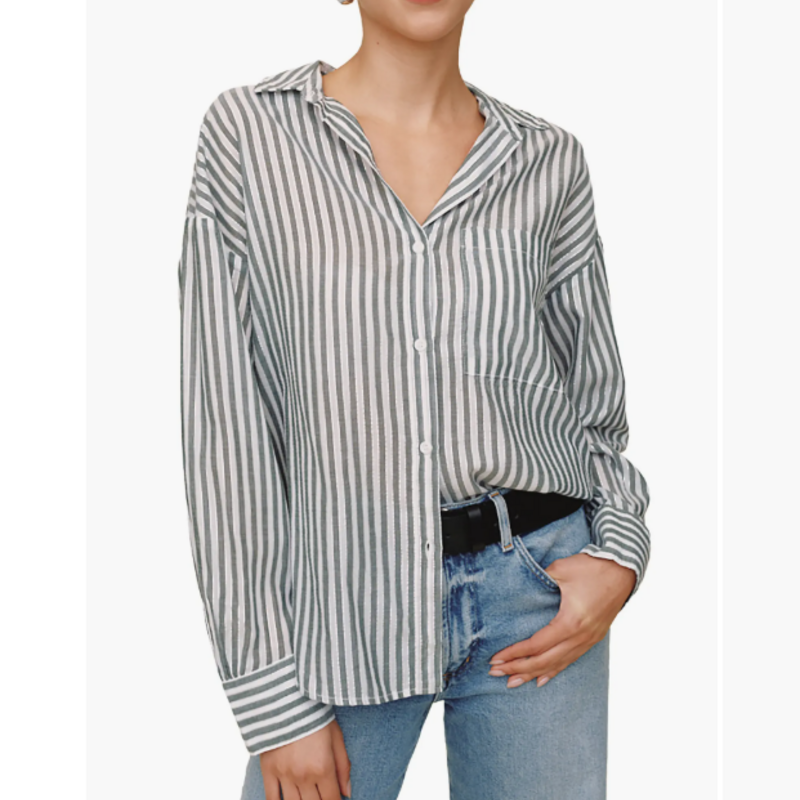 OVERSIZE POCKET SHIRT SHIMMER OLIVE