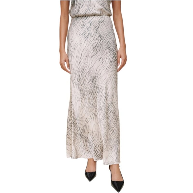 SLEEK BIAS MAXI SKIRT SNOW TIGER