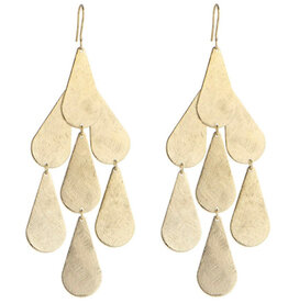 Marcia Moran 18k Gold Plated Teardrop Earrings