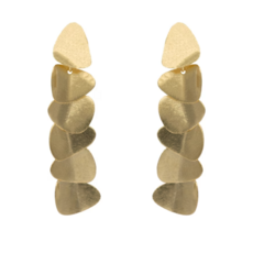 Marcia Moran Selene Earrings 18k Gold Plated Cascading Petals