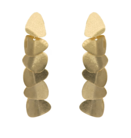 Marcia Moran Selene Earrings 18k Gold Plated Cascading Petals
