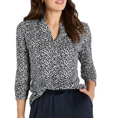 GEO TOSS KNIT TOP INDIGO