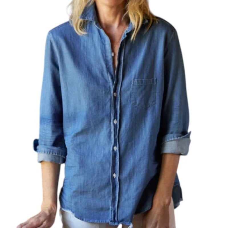 Frank & Eileen EILEEN Relaxed Button-Up Shirt Vintage Stonewashed Indigo