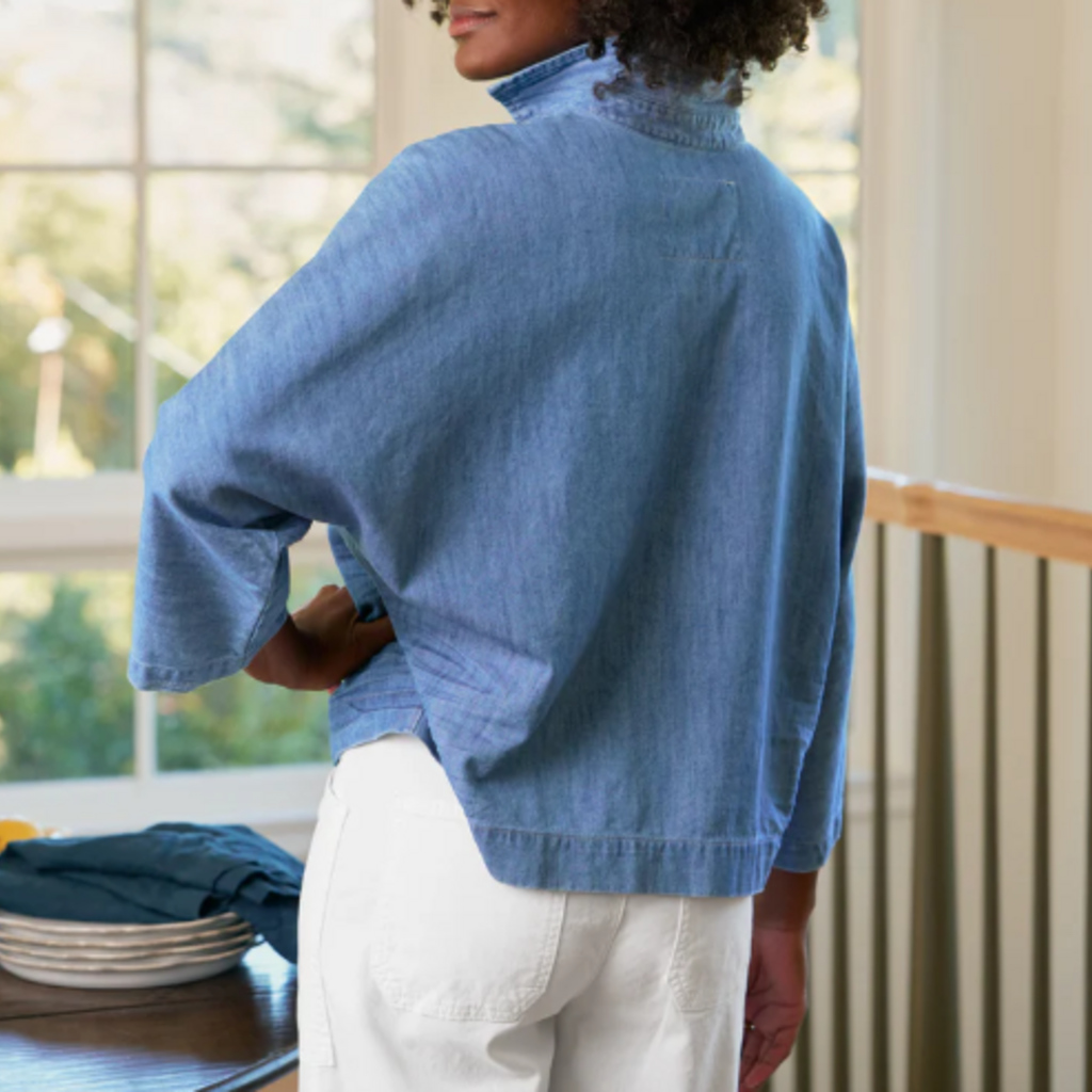 Frank & Eileen GABI Popover Shirt Classic Blue