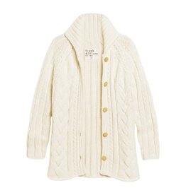 Frank & Eileen Mini Cotswolds Cable Cardigan Ivory