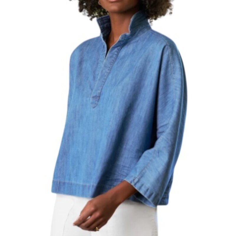Frank & Eileen GABI Popover Shirt Classic Blue