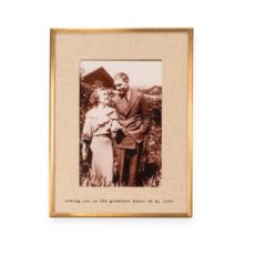 Sugarboo LOVING YOU BRASS LINEN FRAME  6X4