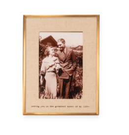 Sugarboo LOVING YOU BRASS LINEN FRAME  6X4