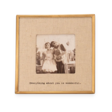 Sugarboo OF ALL THE THINGS BRASS LINEN FRAME 3.5 X 3.5