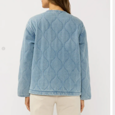 QUILTED DENIM JACKET BLUE