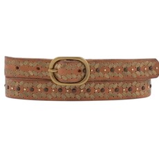 Aurelia Leather Studded Belt Cognac