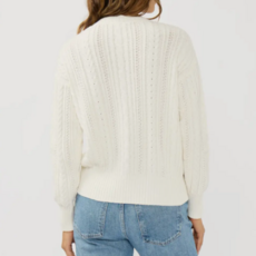 CABLE KNIT CARDIGAN WHITE
