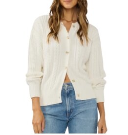 CABLE KNIT CARDIGAN WHITE