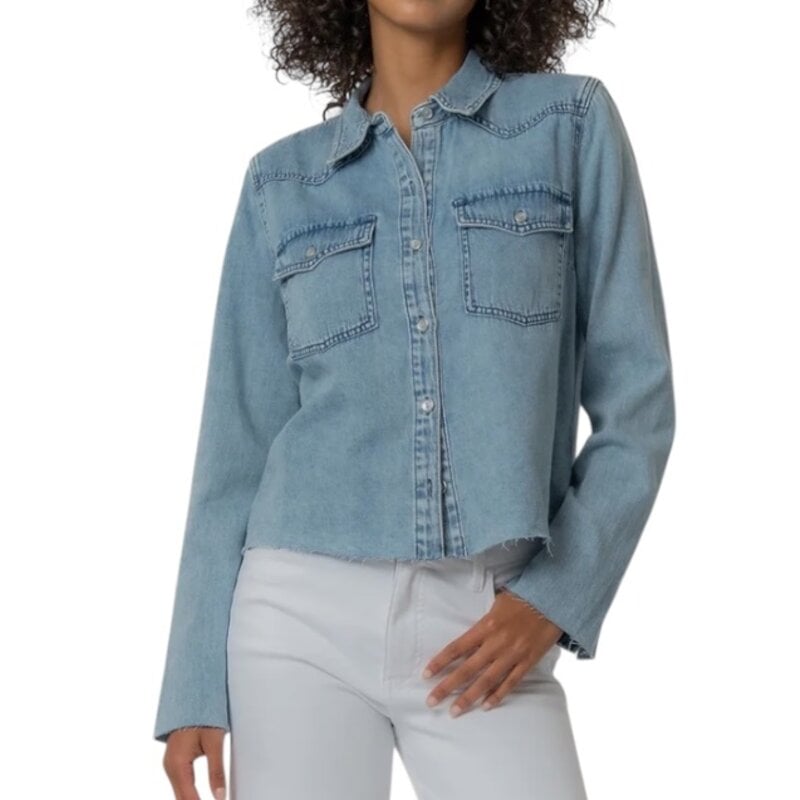 Kut From The Kloth POSEY LONG SLEEVE SHIRT ADDRESSED W/ME