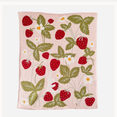 The Blueberry Hill Blanket Strawberry Bunny Organic Baby Decor