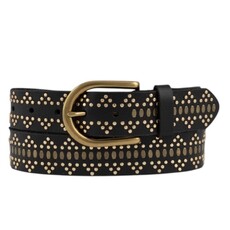 Elora Leather Studded Belt Black