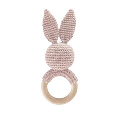 The Blueberry Hill Teether Bunny Pink Rattle Spring Summer Baby Gift