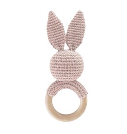 The Blueberry Hill Teether Bunny Pink Rattle Spring Summer Baby Gift