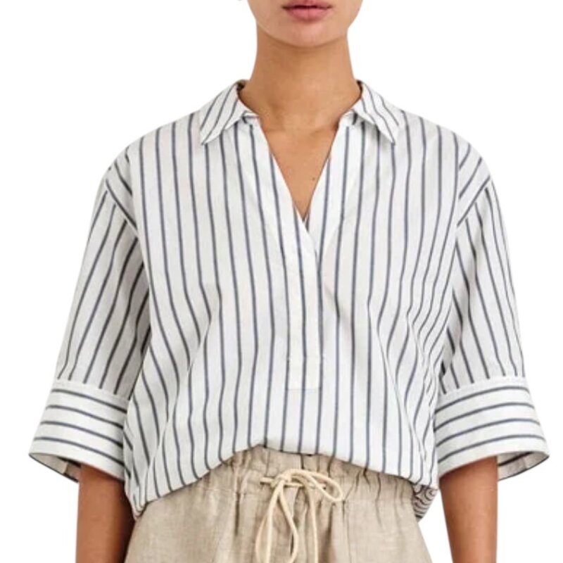 Rails JUDA SHIRT CHALK SLATE STRIPE