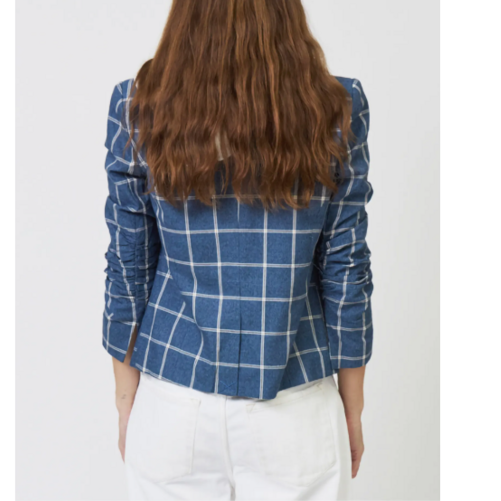 CENTRAL PARK WEST NEVADA WINDOWPANE DICKEY JACKET NAVY