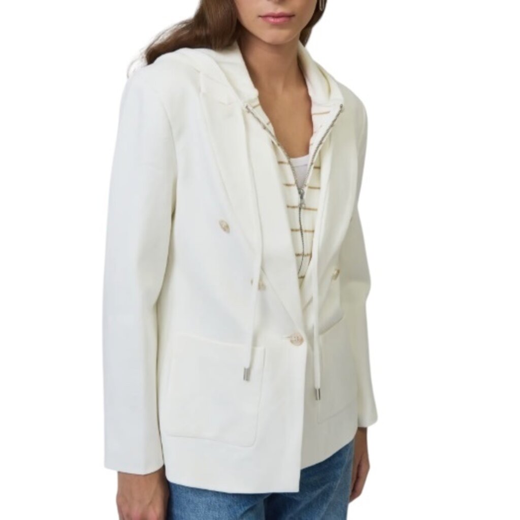 CENTRAL PARK WEST NEVADA RUGBY STRIPE SWEATER DICKEY JACKET WHITE