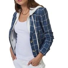 CENTRAL PARK WEST NEVADA WINDOWPANE DICKEY JACKET NAVY