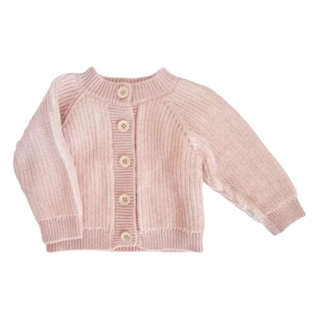 The Blueberry Hill Cotton Brioche Cardigan Pink Blush