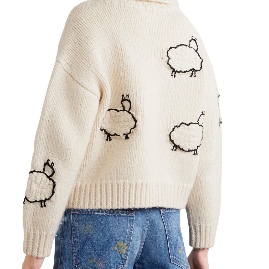 Mother THE CROP RAQUETTE CARDIGAN WOOL PLUS THE GANG