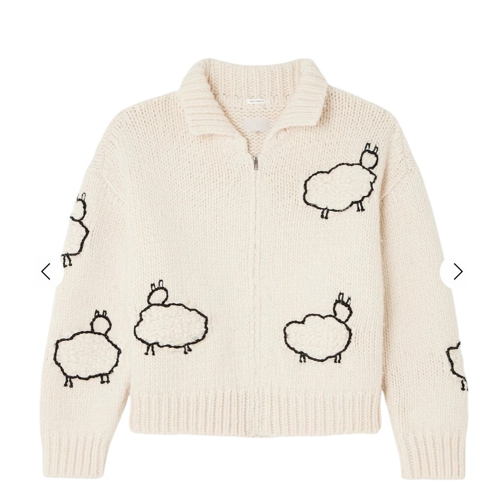 Mother THE CROP RAQUETTE CARDIGAN WOOL PLUS THE GANG