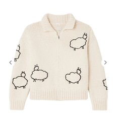 Mother THE CROP RAQUETTE CARDIGAN WOOL PLUS THE GANG