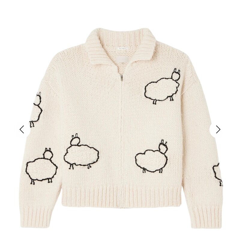 Mother THE CROP RAQUETTE CARDIGAN WOOL PLUS THE GANG