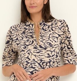 NIC+ZOE CONTRAST SWIRL TOP