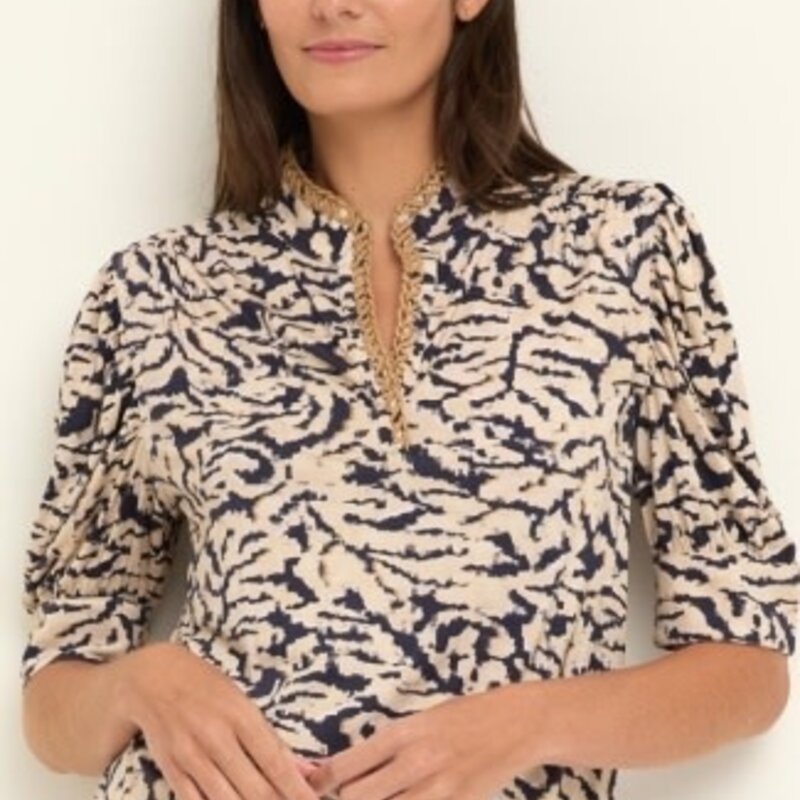 NIC+ZOE CONTRAST SWIRL TOP