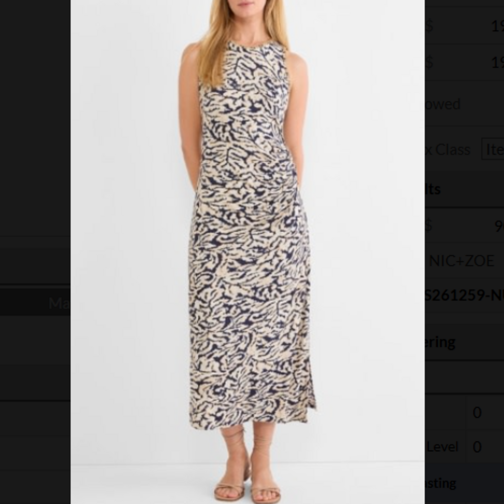 NIC+ZOE CONTRAST SWIRL HEATHER DRESS