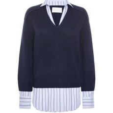 Brochu Walker V-NECK PRINTED LAYERED PULLOVER