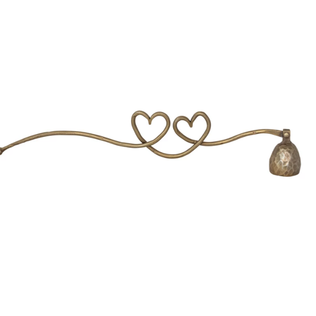 Hand-Forged Iron Candle Snuffer w Heart Shaped Handle