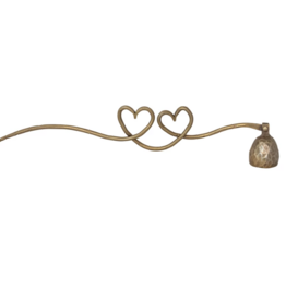 Hand-Forged Iron Candle Snuffer w Heart Shaped Handle