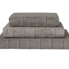 S/3 Stonewashed Canvas Bound Paper Notebooks, Antique Grey