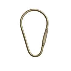 3/4"L x 1-1/2"W Solid Brass Carabiner Key Ring