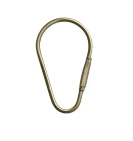 3/4"L x 1-1/2"W Solid Brass Carabiner Key Ring