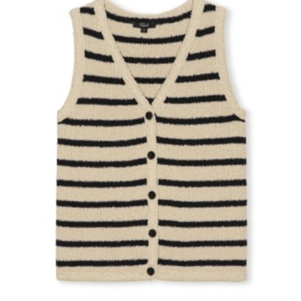 Rails SADE VEST IVORY NAVY STRIPE
