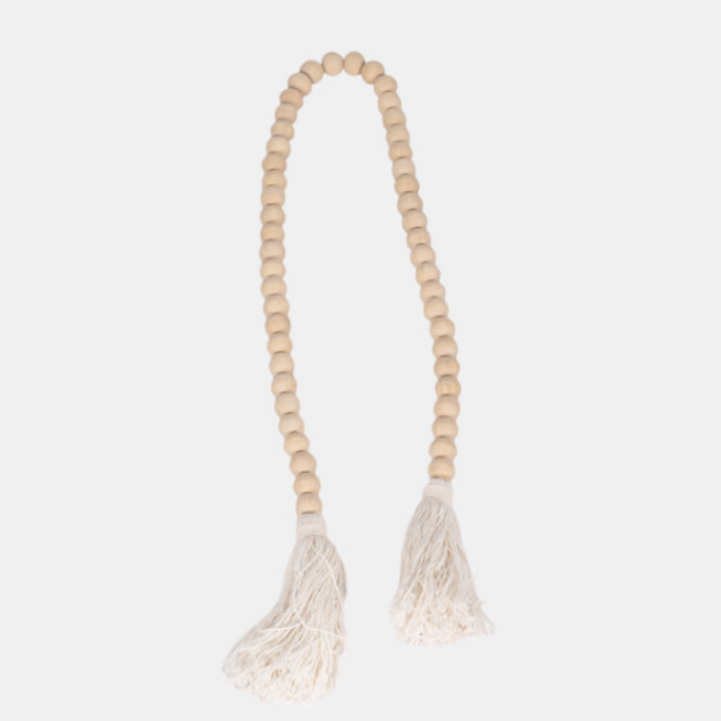 Sagebrook WOOD, 45x.75 BEADS, NATURAL