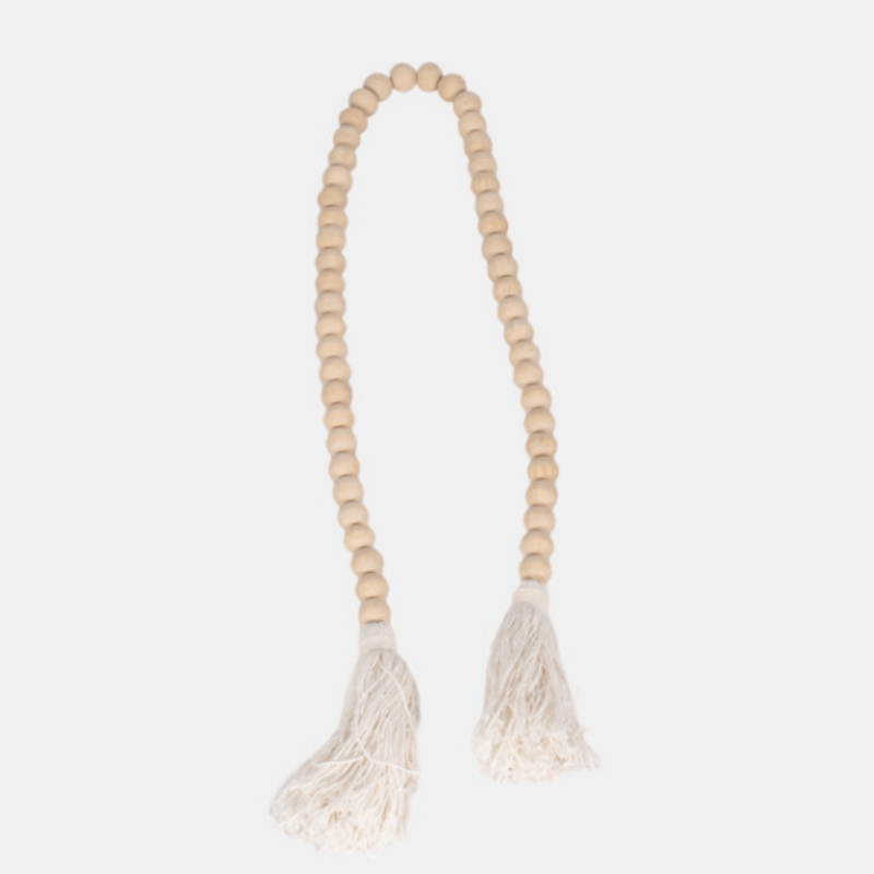 Sagebrook WOOD, 45x.75 BEADS, NATURAL