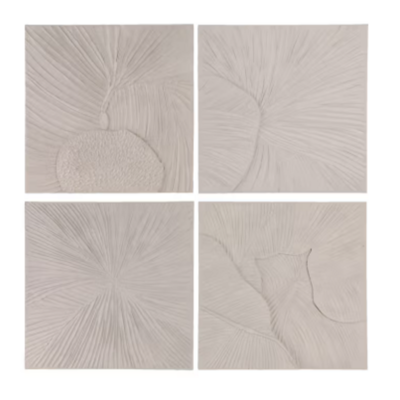 Sagebrook S/4 22X22 DIMENSIONAL WALL ART