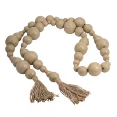 Sagebrook WOOD, 84x.75 BEADED GARLAND